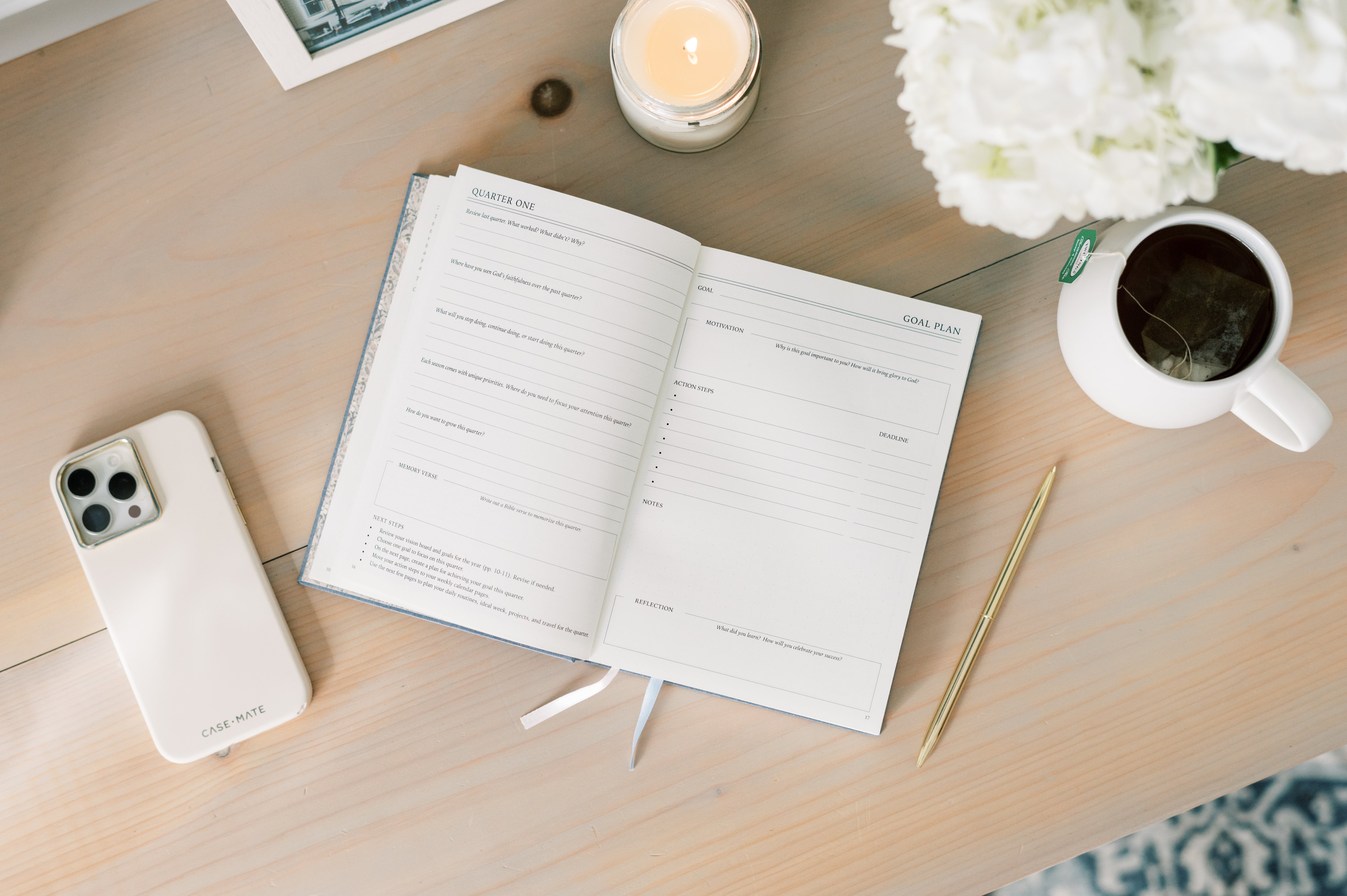 2026 Abide Christian Planner - Blue Bookbound